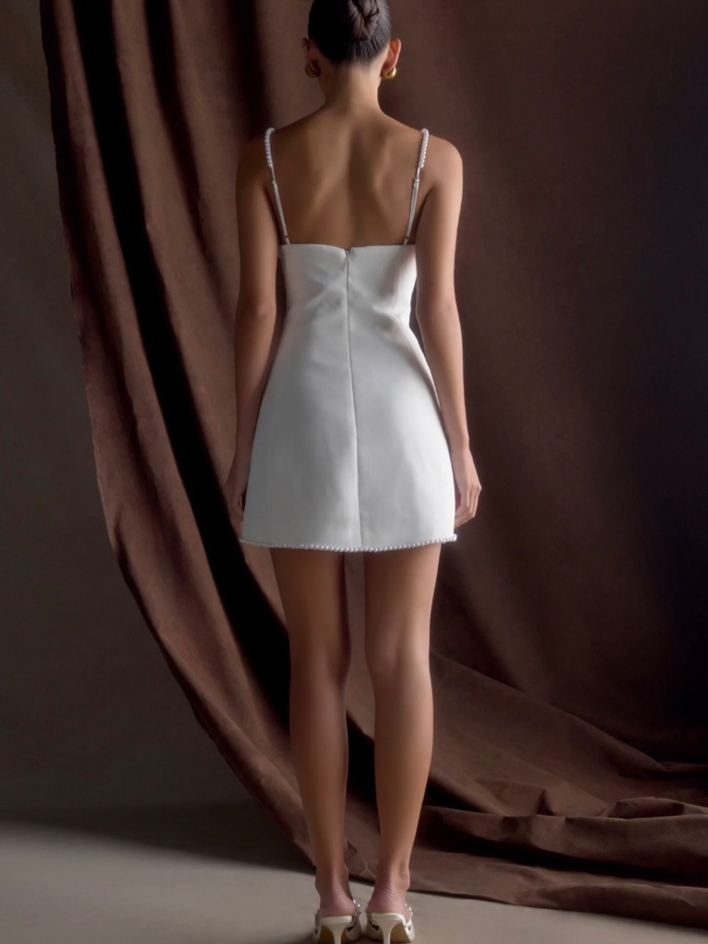Meshki Liliane Suiting Mini Dress - White - Picture 3 of 5